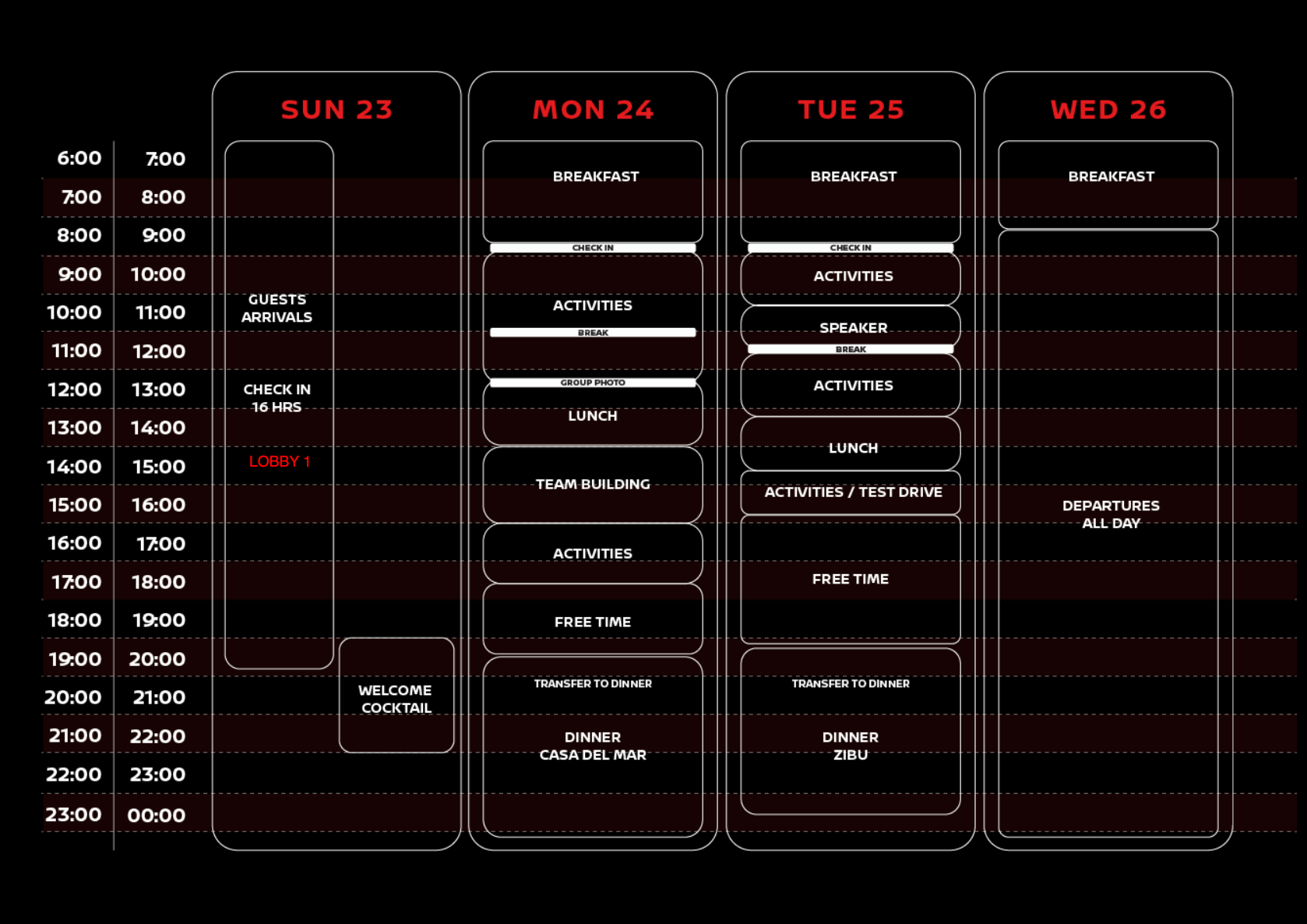 Schedule